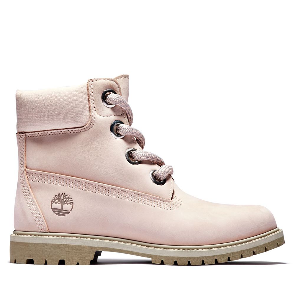 Bototos Timberland Mujer 6-Inch Heritage Waterproof Rosas - Chile IOD-935807